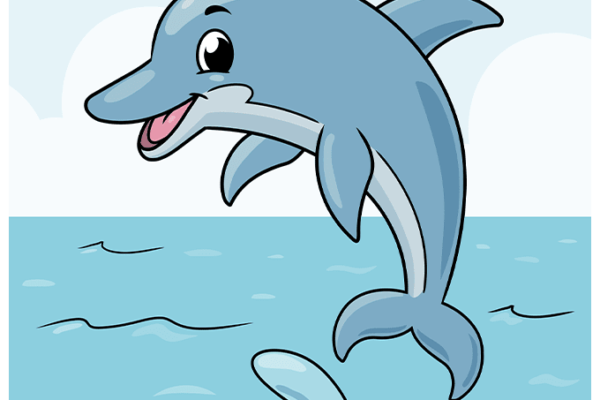 How to Draw a Cartoon Dolphin