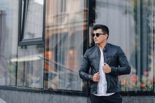 slim fit leather jackets for mens