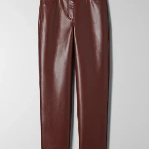 Elevate Your Style with Faux Patent Leather Five Pocket Pant