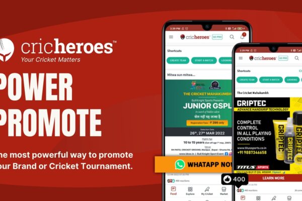 Cricket Advertising - Power Promote - CricHeroes